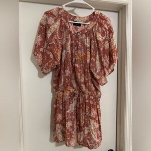 Vici Pink and Orange Dolman Sleeve Romper